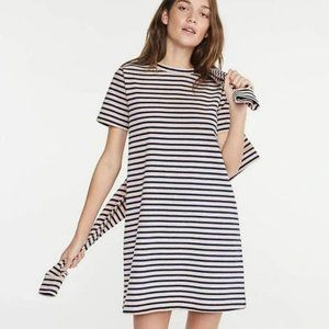 LOFT Lou & Grey Organic Cotton Striped Dress - M